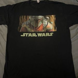 Black Star Wars shirt of boba fet